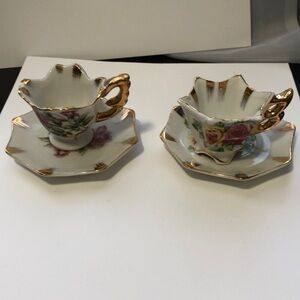 Mini Floral Tea Cup & Saucer Sets